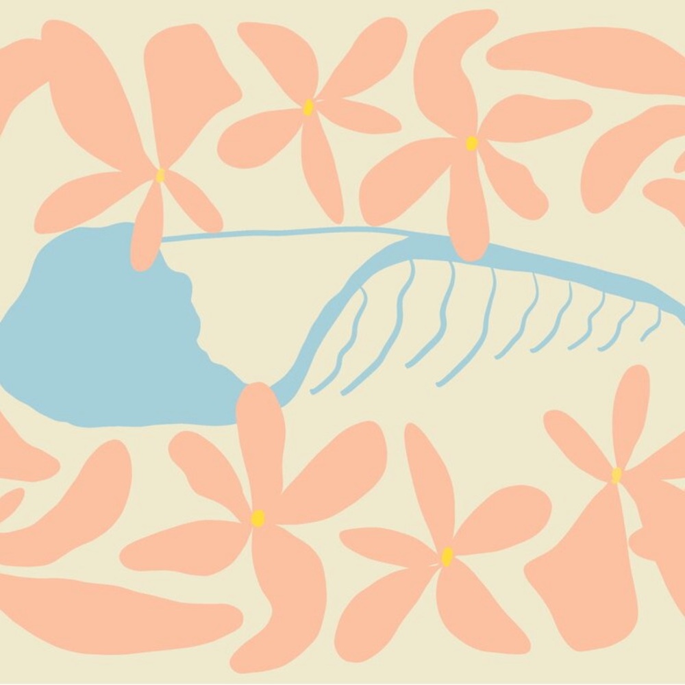 The Coconut Collective Native Lei Wave Art Print by Aida Salehi NWT!